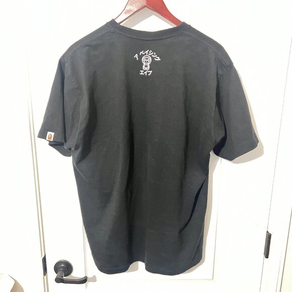 Authentic A BATHING APE Made in JAPAN(0.01%) Men's Black Crew Neck T-Shirt Sz.XL - Picture 3 of 12